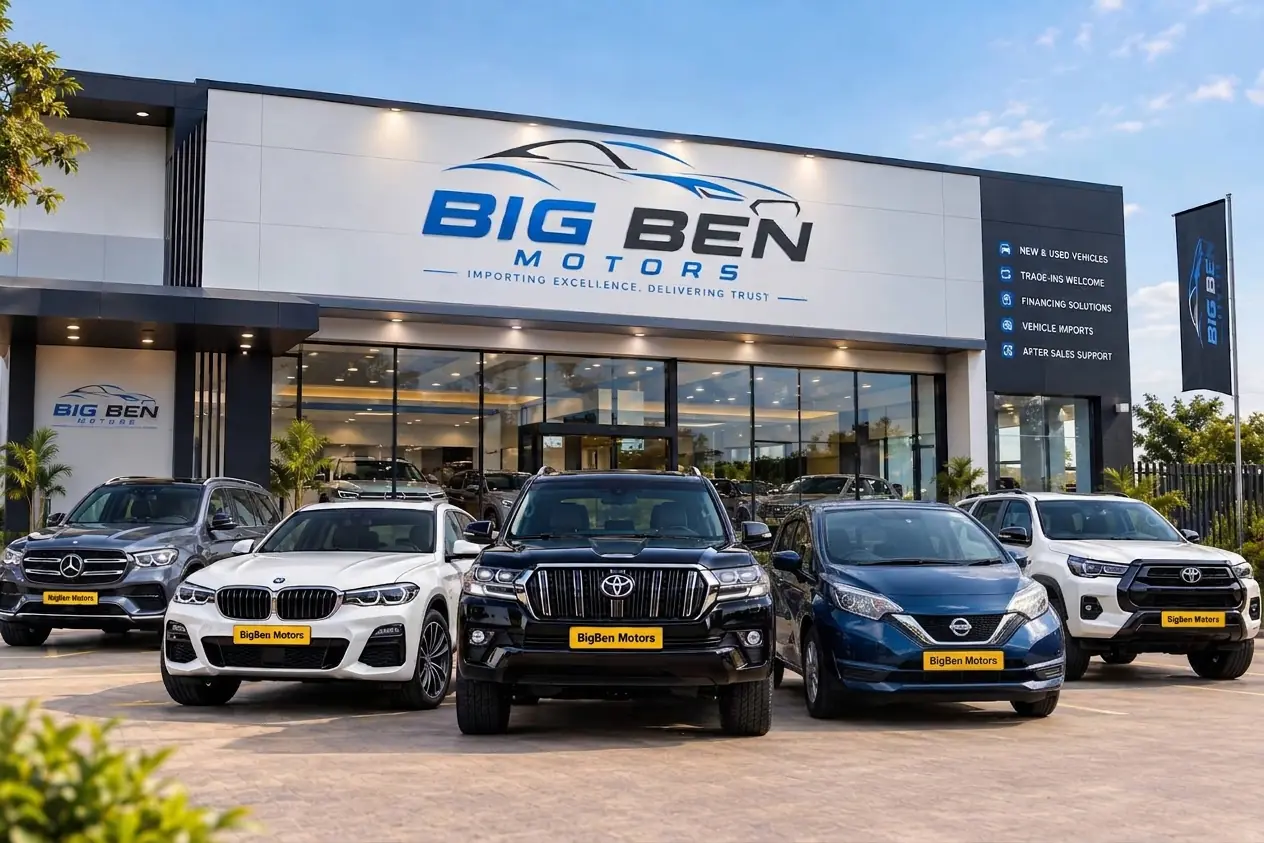 BigBen Motors premises with a selection of vehicles